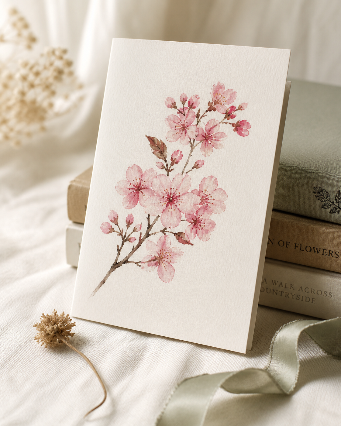 Blossom Card — delicate floral watercolour design