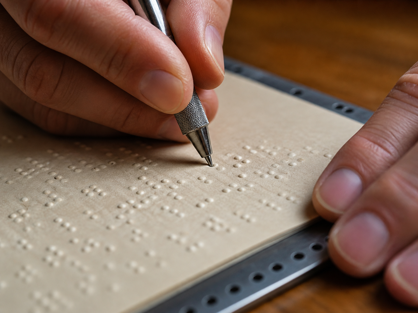 Specialist embossing Braille onto premium paper